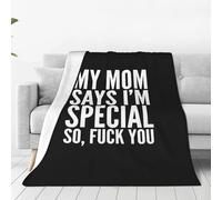Couverture Jeté en Flanelle Ma Mère Dit Que Je suis Spécial Couverture en Flanelle Cozy Flannel Throw Douce Blanket Throws Bureau pour pour Lit Voyage S