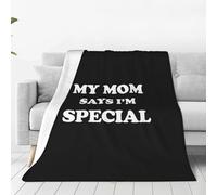 Couverture Jeté en Flanelle Ma Mère Dit Que Je suis Spécial Couverture en Flanelle Cozy Plaid pour Canapé Moelleuse Flannel Throw Parfaite pour Canapé pour Voyage Chambre S