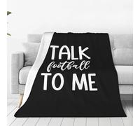 Couverture Jeté en Flanelle Parle-Moi De Football Flannel Throw Cozy Blanket Throws Douce Plaid pour Canapé Voyage pour pour Lit Parfaite pour Canapé M