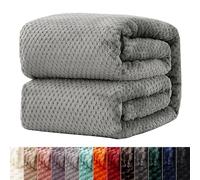 Couverture Jetée de Canapé 120 x 160 cm Super Doux, Confortable et Élégant, Facile à Entretenir, Parfait pour Le Cocooning Couverture Lestée pour Canapé et Lit, Gris Clair