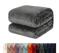 Couverture Jetée de Canapé 170 x 180 cm Super Doux, Confortable et Élégant, Facile à Entretenir, Parfait pour Le Cocooning Couverture Lestée pour Canapé et Lit, Gris Foncé