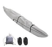 Couverture Kayak UV 420D Housse De Protection Kayak Housse Canoë Professional Waterproof Anti-PoussièRe Housse pour Canoe Kayak Housse Pagaie Kayak Housses pour Bateaux(Gray,18FT)