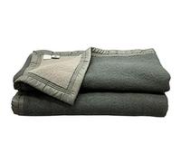 Couverture Laine Anthracite/Souris 220 x 240 cm - POYET MOTTE - Gamme Aubisque - Made in France
