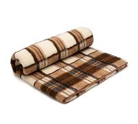Couverture Laine Merinos 240x200 cm - Couverture Mouton Chaude - 100% Laine Merinos - Grande et Moelleuse - Poids 1100 g/m2 - Matériau Respirant