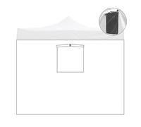 Couverture latérale imperméable blanche de 3x2m avec fenêtre de gazebo pliable de 3x3m