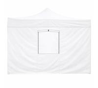 Couverture Latérale Imperméable Blanche De 3X2M avec Fenêtre De Gazebo Pliable De 3X3M