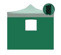 Couverture latérale verte imperméable de 3x2m avec fenêtre de gazebo pliable de 3x3m