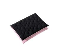 Couverture lavable pour carnet de notes Noir pur | Tissu extérieur en polycoton lavable, matelassage en forme de cœur, couche intérieure douce pour transporter et utiliser un