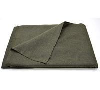Couverture légère en laine mélangée Vert olive