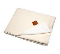 Couverture été en coton nid d'abeille beige 100x150