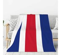 Couverture légère et chaude avec imprimé drapeau du Costa Rica pour chambre à coucher, camping, salon, voyage