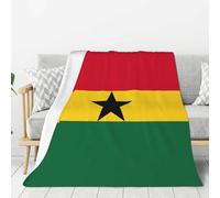 Couverture légère et chaude avec imprimé drapeau du Ghana pour chambre à coucher, camping, salon, voyage
