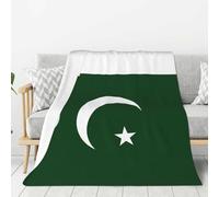Couverture légère et chaude avec imprimé drapeau du Pakistan pour chambre à coucher, camping, salon, voyage