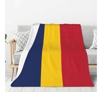 Couverture légère et chaude avec imprimé drapeau du Tchad pour chambre à coucher, camping, salon, voyage