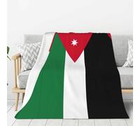 Couverture légère et chaude avec imprimé drapeau jordanien pour chambre à coucher, camping, salon, voyage
