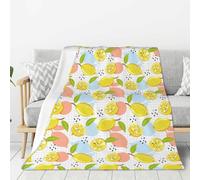 Couverture légère et chaude avec imprimé fruits et citrons pour chambre à coucher, camping, salon, voyage