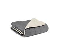 IDMarket - Couverture lestée 150x200 CM Celeste Bicolore Gris et crème 7 kg