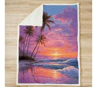 Couverture Lestée Arbre, Mer Chaise Blankets, Douce Chaude Hiver Couvertures de Canapé et Grand Plaids Chaude et Douillet, Fleece Blanket pour Chambre à Coucher, Salon, Bureau, Cadeau 140x200cm A-214