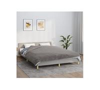 vidaXL Couverture lestée avec housse Gris 200x220 cm 9 kg Tissu