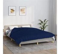 vidaXL Couverture lestée bleue 200x220 cm 13 kg tissu pour l'anxiété