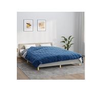 Vidaxl Couverture Lestée Bleu 200x225 Cm 9 Kg Tissu