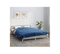 vidaXL Couverture lestée Bleu 220x230 cm 15 kg Tissu, Couverture, Couverture Couette, Couverture apaisante, literie, Couverture lestée pour l'anxiété