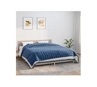 vidaXL Couverture lestée 220x260 cm 11 kg Bleu Tissu