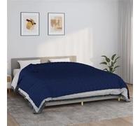 Couverture lestée Bleu 220x260 cm 15 kg Tissu, couverture, couverture couette, couverture apaisante, literie, couverture lestée pour l'anxiété