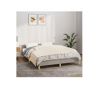 vidaXL Couverture lest¿¿e Cr¿¿me clair 138x200 cm 6 kg Tissu