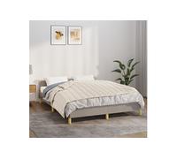 vidaXL Couverture lestée Crème Clair 140x200 cm 6 kg Tissu, Couverture, Couverture Couette, Couverture apaisante, literie