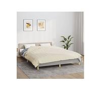 Couverture Lestée Couette Adulte Crème Clair 220x260 cm 15 kg Tissu vidaXL