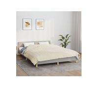 vidaXL Couverture lestée Crème clair 200x230 cm 9 kg Tissu