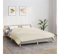 vidaXL Couverture lestée Crème clair 200x230 cm 9 kg Tissu