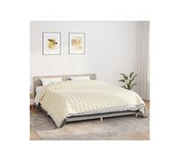 vidaXL Couverture lestée 220x260 cm 11 kg Crème clair Tissu