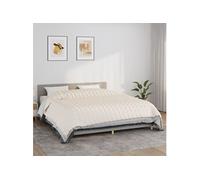 vidaXL Couverture lestée Crème clair 220x260 cm 15 kg Tissu