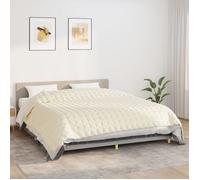 Couverture Lestée, Couverture Lourde avec Perles de Verre, Couverture Thérapeutique Chambre, Moderne, Crème Clair 235x290 cm 11 kg Tissu