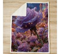 Couverture Lestée Fleur, Lune Chaise Blankets, Douce Chaude Hiver Couvertures de Canapé et Grand Plaids Chaude et Douillet, Fleece Blanket pour Chambre à Coucher, Salon, Bureau, Cadeau 140x200cm A-050