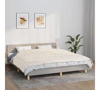 vidaXL Couverture lestée Crème Clair 220x240 cm 11 kg Tissu, Couverture, Couverture Couette, Couverture apaisante, literie