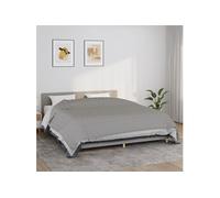 vidaXL Couverture lestée 220x260 cm Gris 15 kg – Tissu apaisant pour l'anxiété