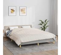 vidaXL Couverture Lestée, Couette Lestée Adulte, Couverture Pondérée avec Boucles, Couverture Lourde, Literie, Crème Clair 135x200 cm 6 kg Tissu