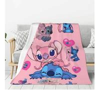 Couverture Lilo et Stitch Stitch et Angel, couverture pour enfants et adultes, couverture polaire douce en peluche 125X100CM