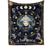 Couverture Lion pour Femmes et Hommes, Motif Astrologie secrète, imprimée, pour Adolescents et Adultes, pour Genoux, Fauteuil, canapé, Couverture Chaude et Confortable, 127 x 152 cm