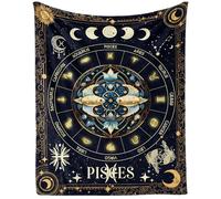 Couverture Lion pour Femmes et Hommes, Motif Astrologie secrète, imprimée, pour Adolescents et Adultes, pour Genoux, Fauteuil, canapé, Couverture Chaude et Confortable, 127 x 152 cm