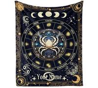 Couverture Lion pour Femmes et Hommes, Motif Astrologie secrète, imprimée, pour Adolescents et Adultes, pour Genoux, Fauteuil, canapé, Couverture Chaude et Confortable, 127 x 152 cm