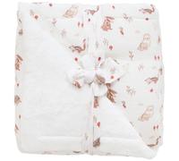 Couverture Luxe microfibre blanc et clairière (70x100 cm)