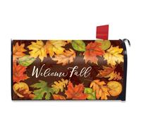 Couverture magn tique pour bo te aux lettres, motif feuilles color es, automne, standard, Briarwood Lane