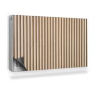 Couverture Magnétique 100x60 cm Anti-poussière Facile à Installer Protège et Décore Cache Radiateur Tapis Design pour Radiateurs - Lamelles en Bois Naturel Clair, Verticales