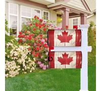 Couverture magnétique de boîte aux lettres d'extérieur - Motif drapeau du Canada rétro - Couverture de boîte aux lettres pour jardin, décoration extérieure