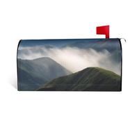 Couverture magnétique de boîte aux lettres paysage avec montagnes et nuages, taille standard, 64,8 x 53,3 cm, couverture décorative pour boîte aux lettres de jardin, cour, extérieur, emballage étanche