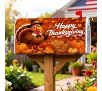 Couverture magnétique de boîte aux lettres turque, citrouilles rustiques festives, pour Thanksgiving, décoration de porche, 45,7 x 53,3 cm, orange